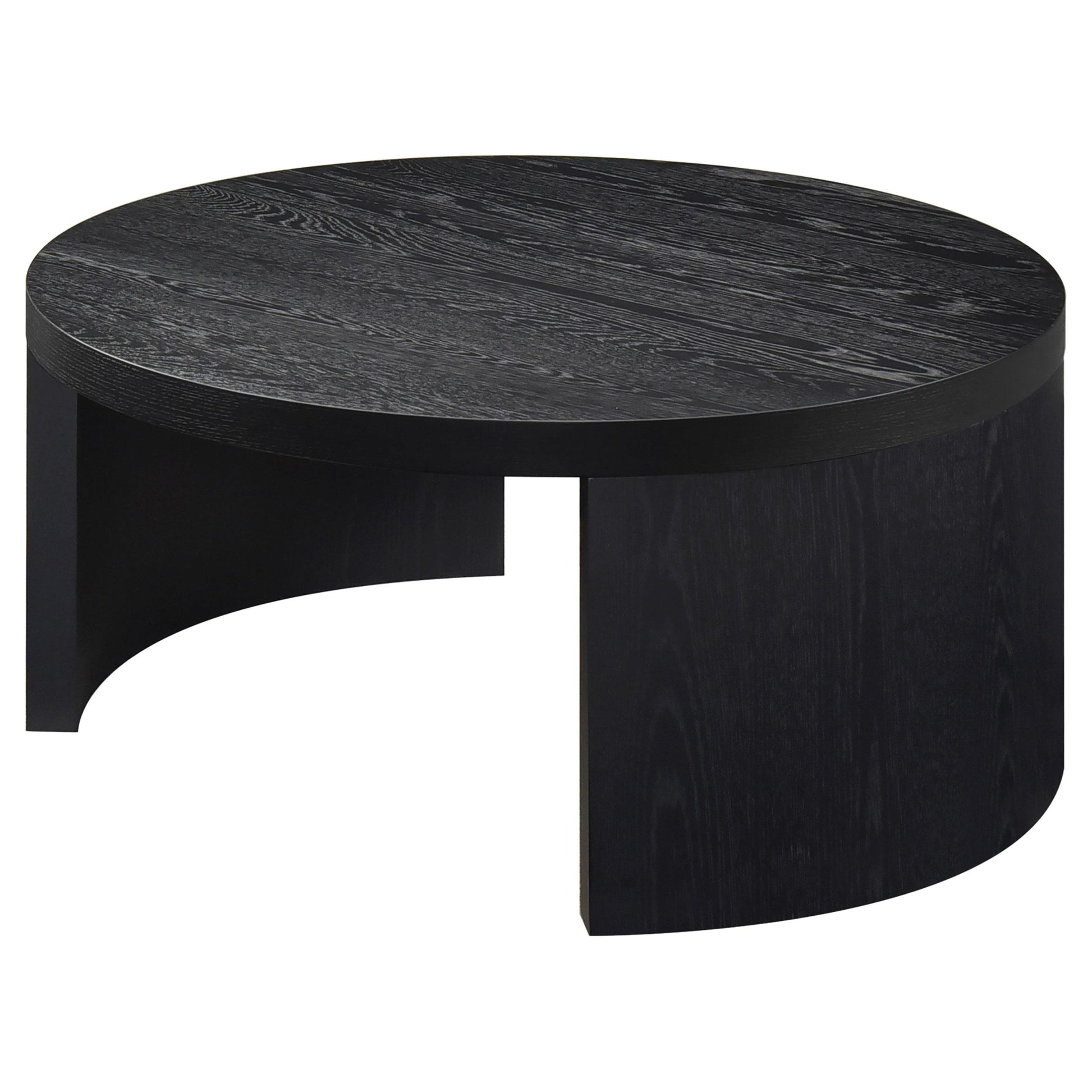  Coaster Furniture Sweeney 722828 39-inch Round Wood Occasional Coffee Table - Black IMAGE 3