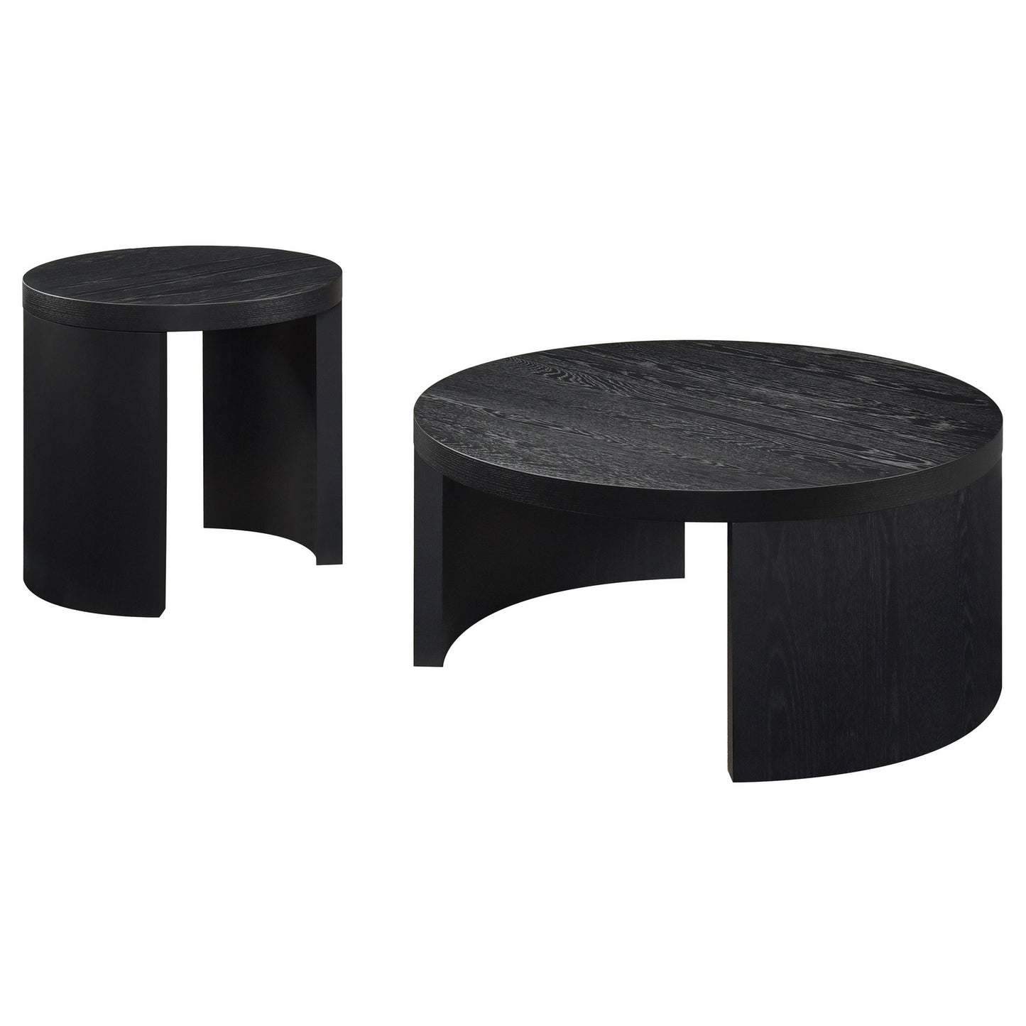  Coaster Furniture Sweeney 722828-S2 2-piece Coffee and End Occasional Table Set - Black IMAGE 1