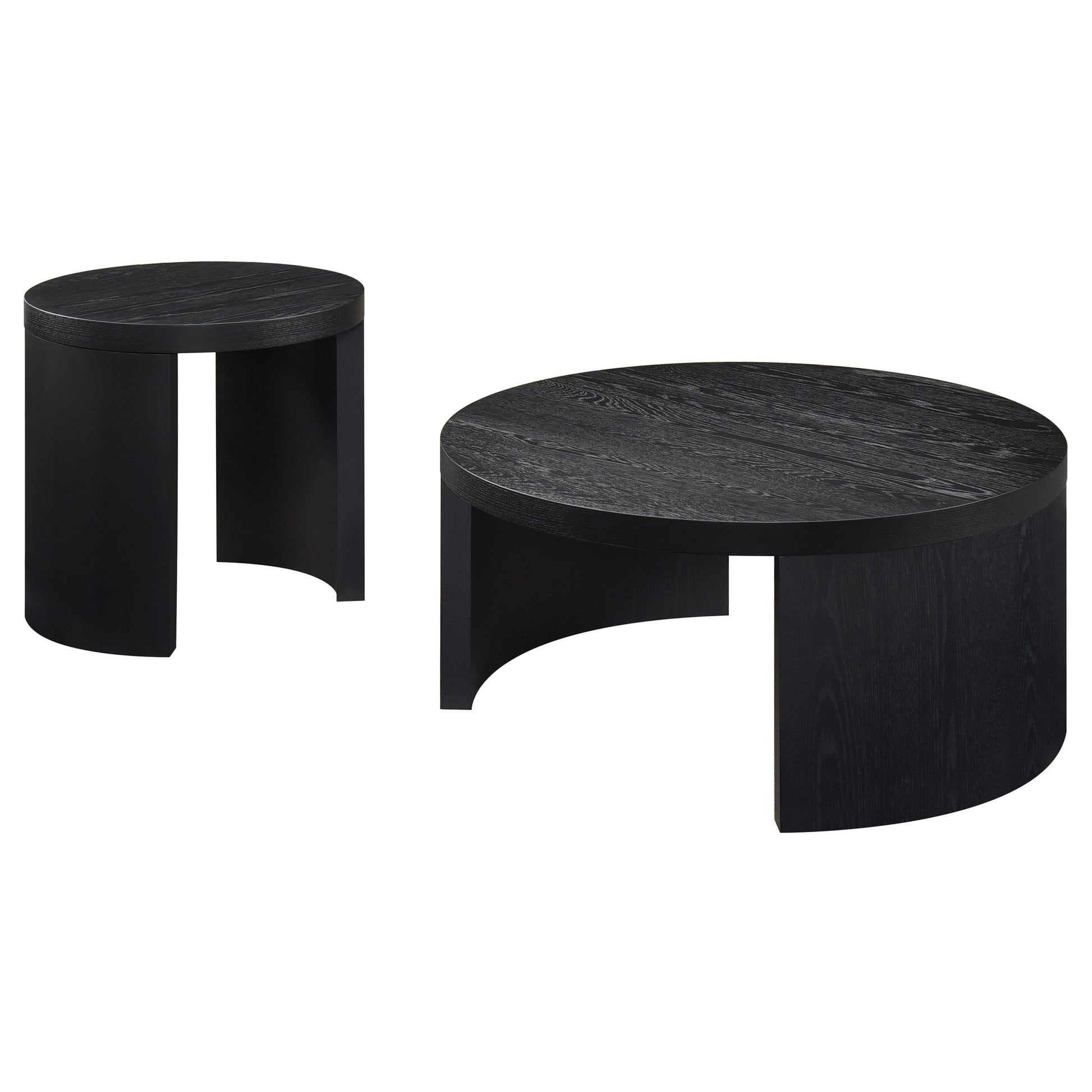  Coaster Furniture Sweeney 722828-S2 2-piece Coffee and End Occasional Table Set - Black IMAGE 1