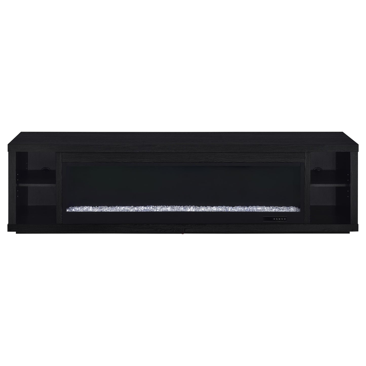  Coaster Furniture Deiter 722833 79-inch TV Stand Fireplace Media Console - Black IMAGE 8