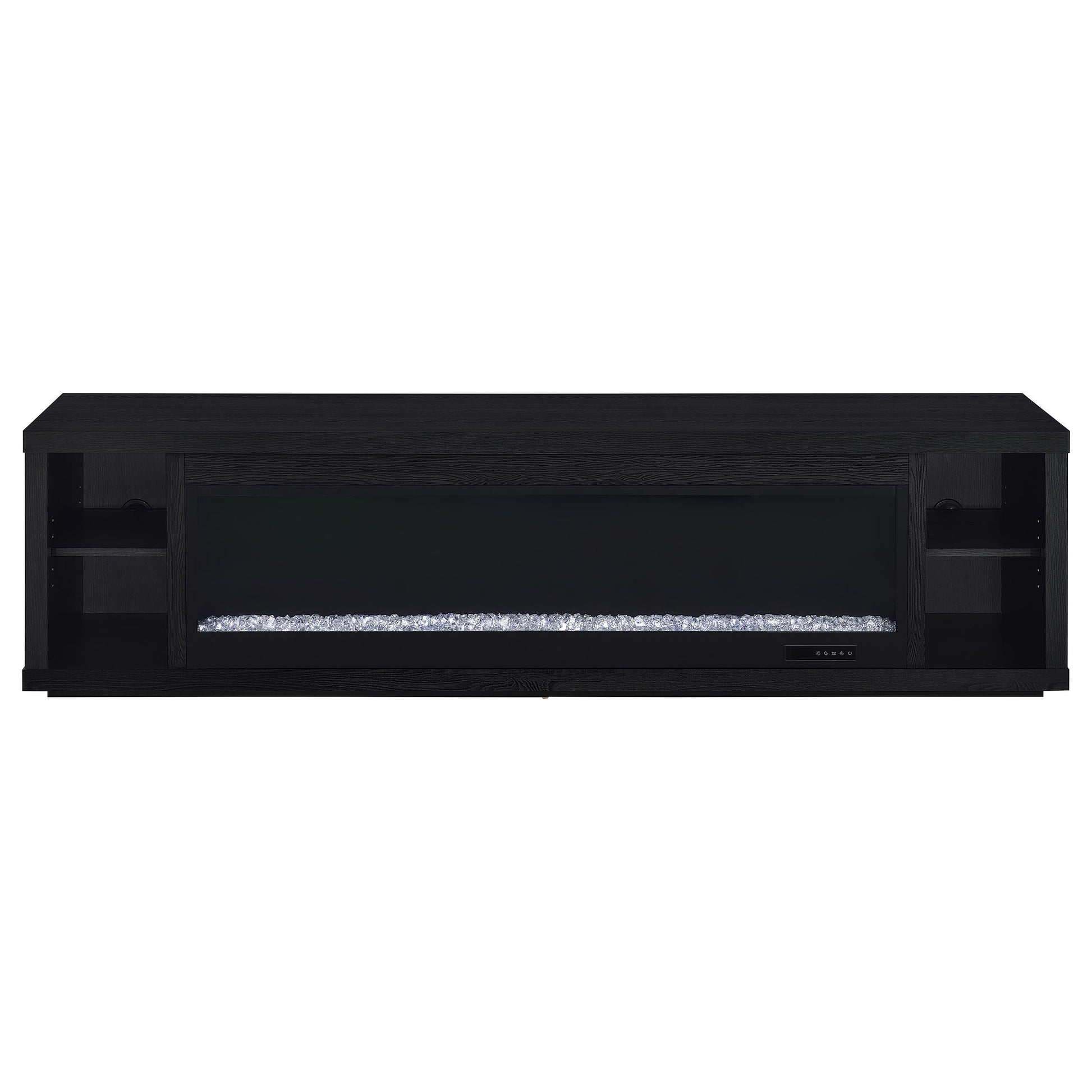  Coaster Furniture Deiter 722833 79-inch TV Stand Fireplace Media Console - Black IMAGE 8