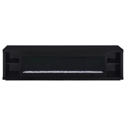  Coaster Furniture Deiter 722833 79-inch TV Stand Fireplace Media Console - Black IMAGE 8