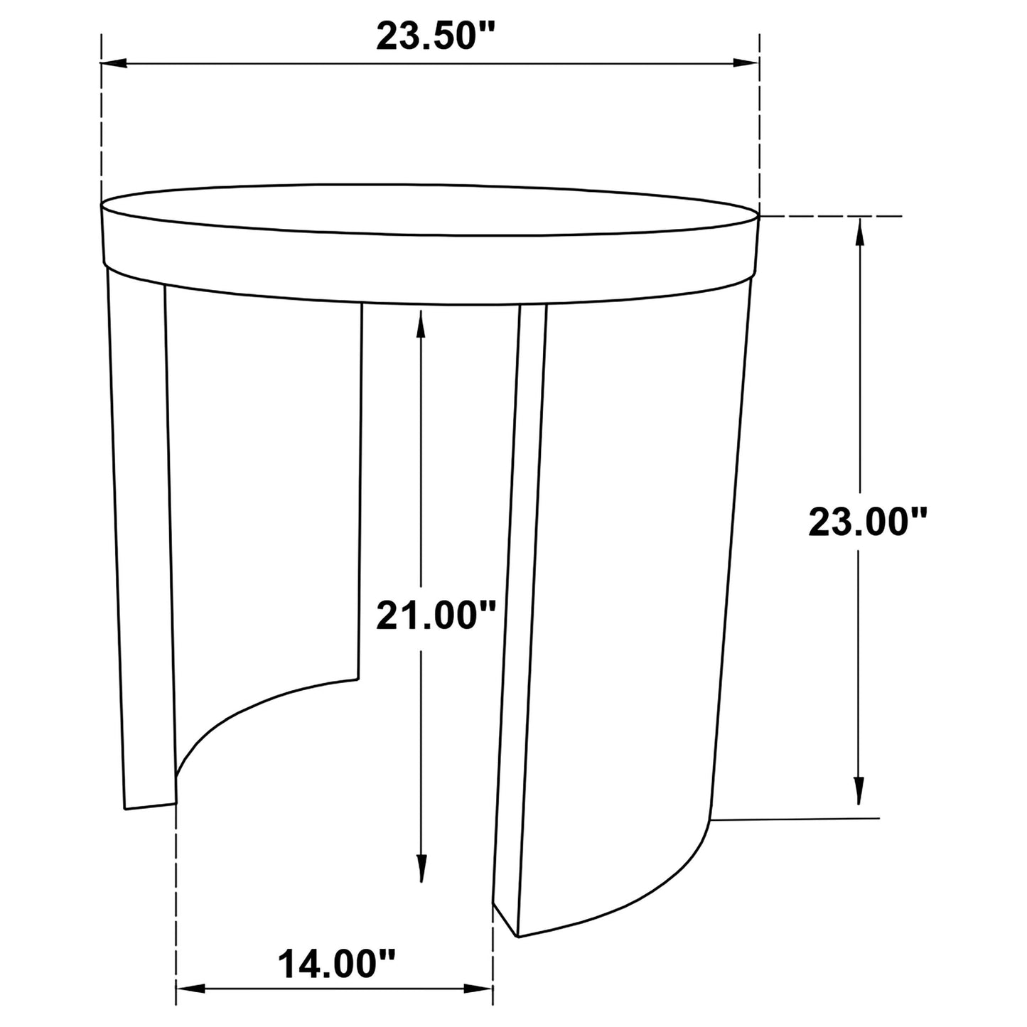  Coaster Furniture Sweeney 722837 24-inch Round Wood Occasional End Table - Dark Walnut IMAGE 5