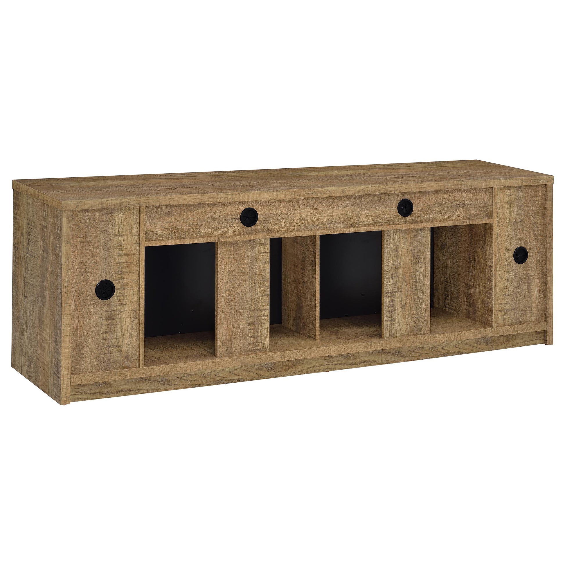  Coaster Furniture Eddy 722843 79-inch 2-door TV Stand Fireplace Media Console - Mango IMAGE 1
