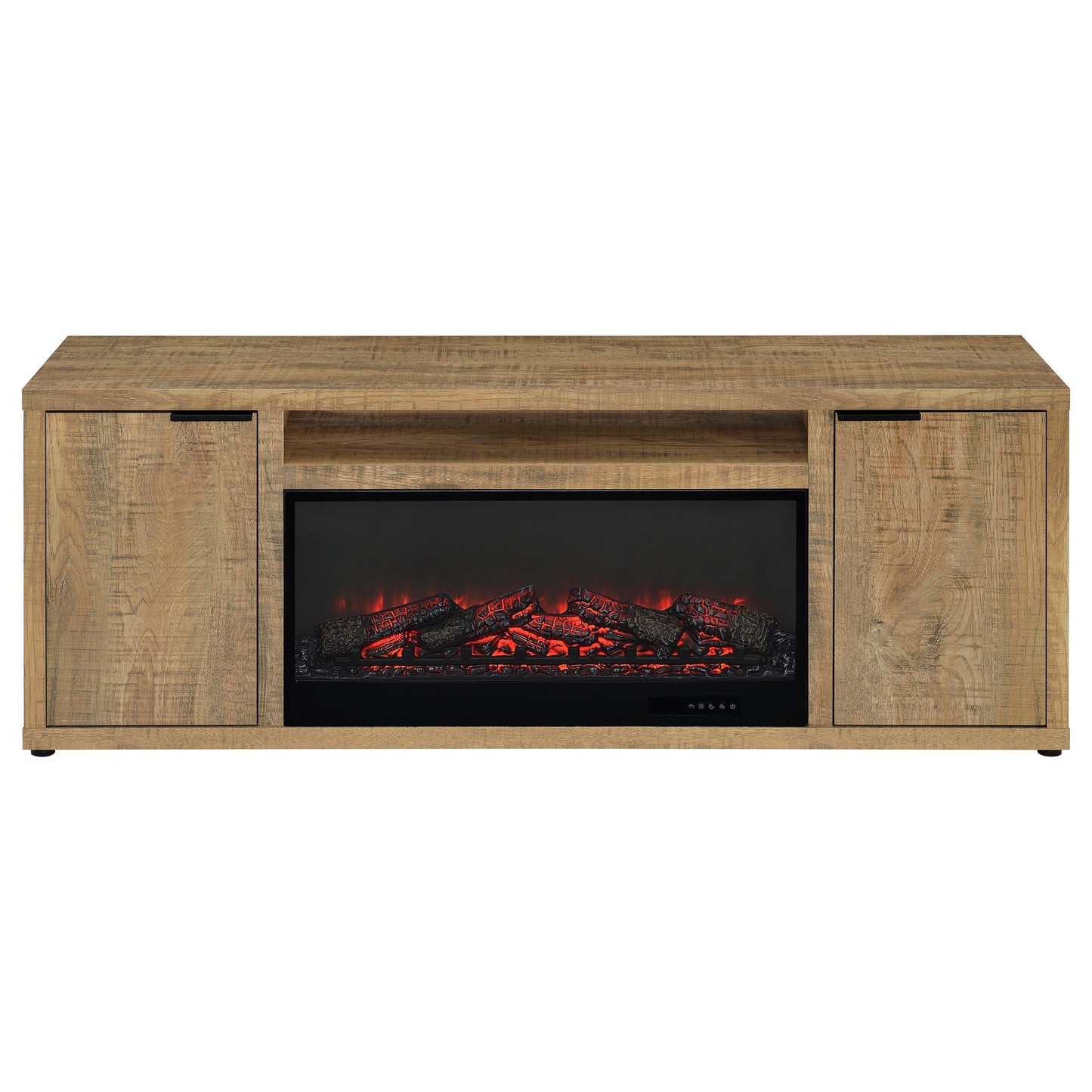  Coaster Furniture Fuller 722852 60-inch 2-door TV Stand Fireplace Media Console - Mango IMAGE 7