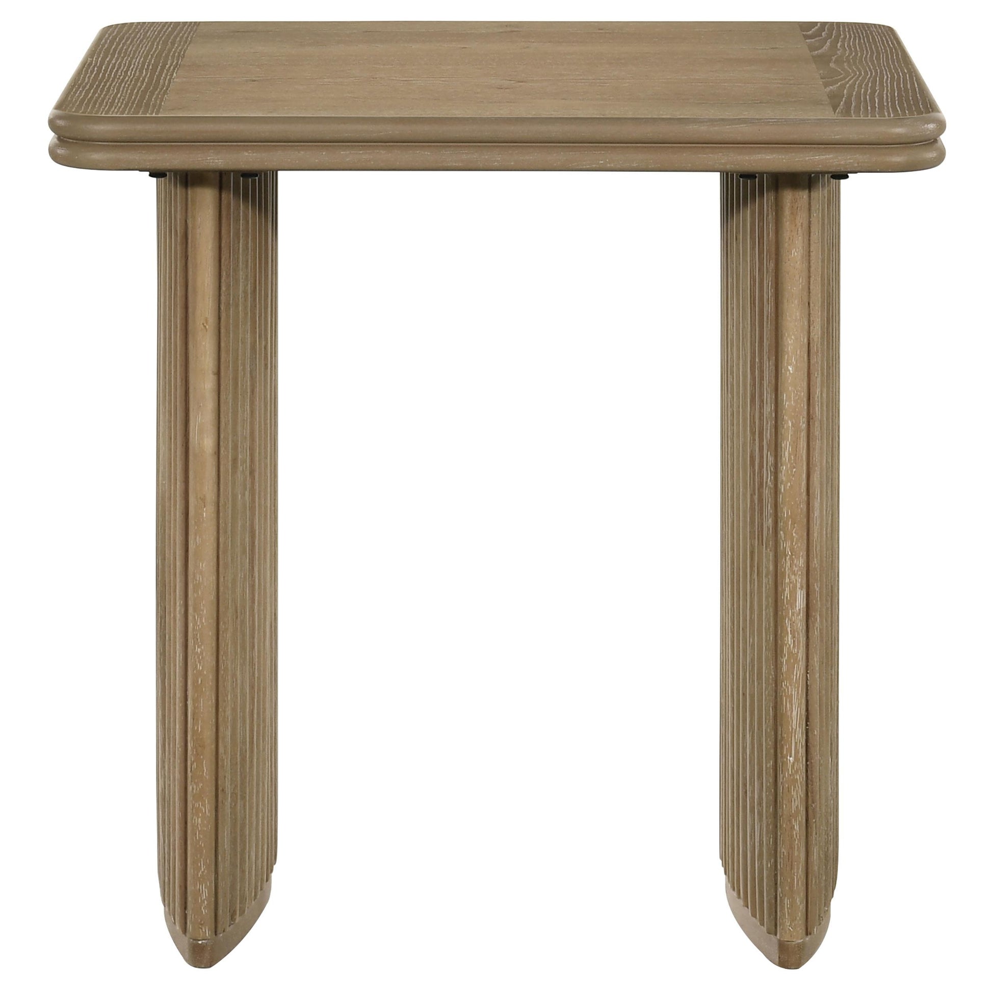  Coaster Furniture Adina 722857 Square Wood End Table - Distressed Light Brown IMAGE 1
