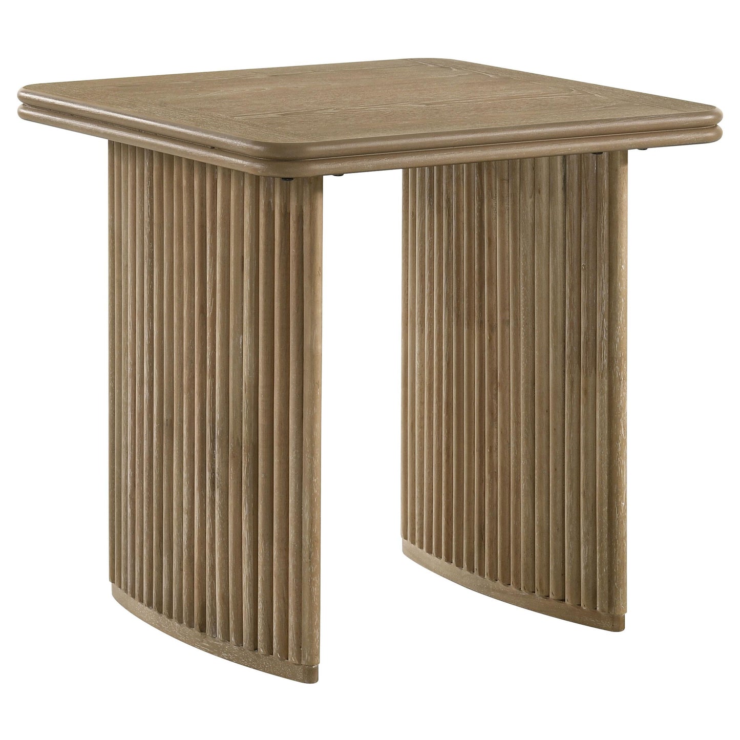  Coaster Furniture Adina 722857 Square Wood End Table - Distressed Light Brown IMAGE 2