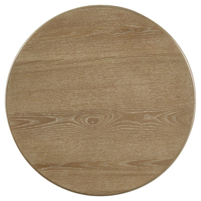  Coaster Furniture Adina 722937 Round Wood End Table - Distressed Light Brown IMAGE 3