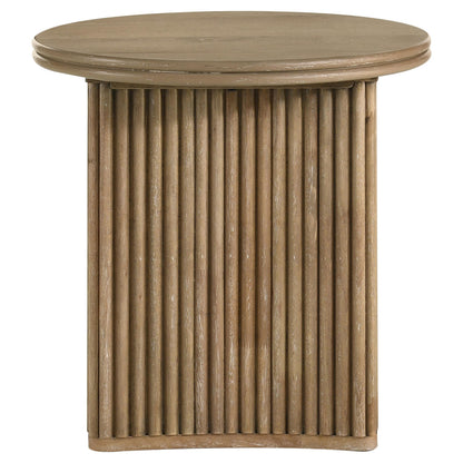  Coaster Furniture Adina 722938-S2 2-piece Round Coffee Table Set - Distressed Light Brown IMAGE 3