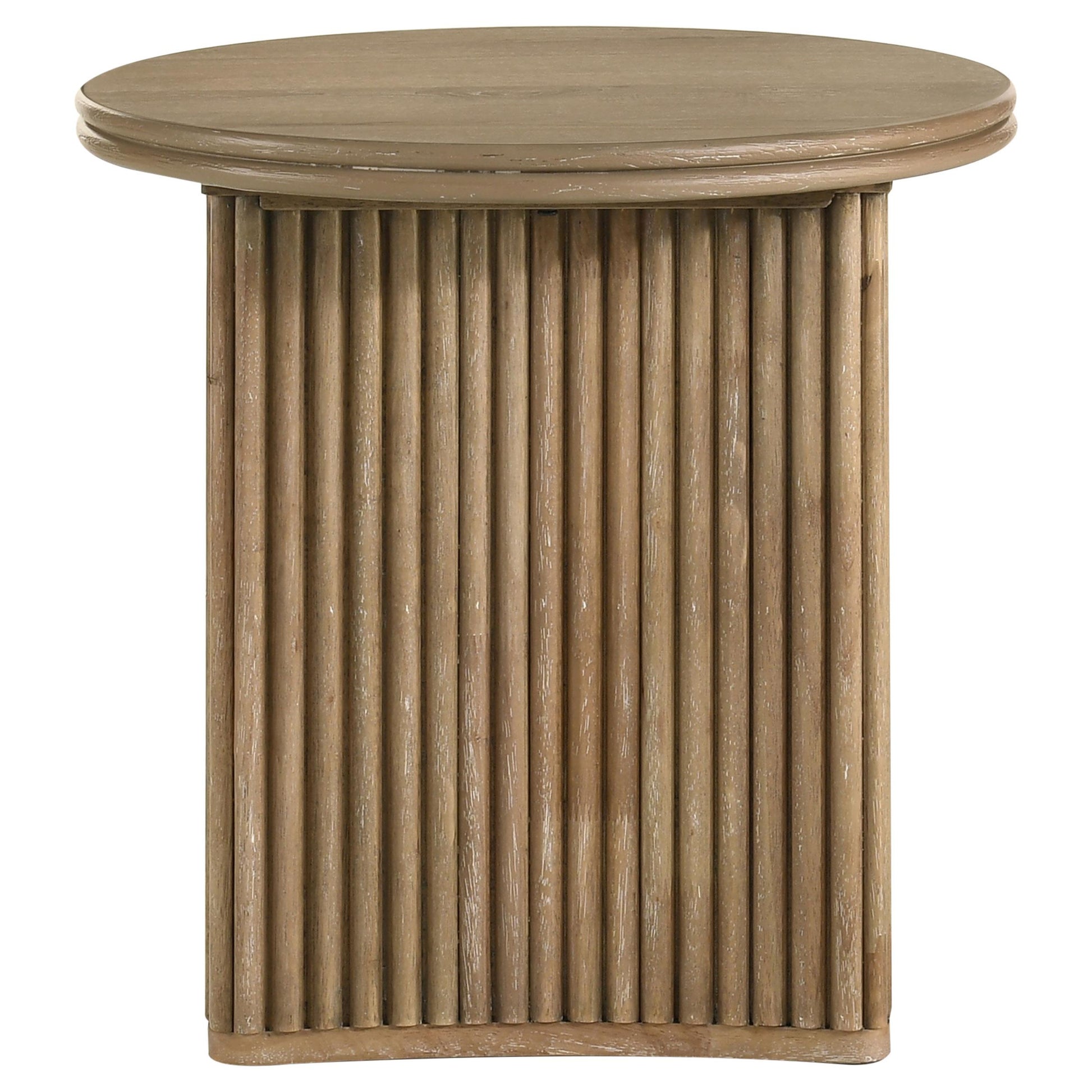  Coaster Furniture Adina 722938-S3 3-piece Round Coffee Table Set - Distressed Light Brown IMAGE 13