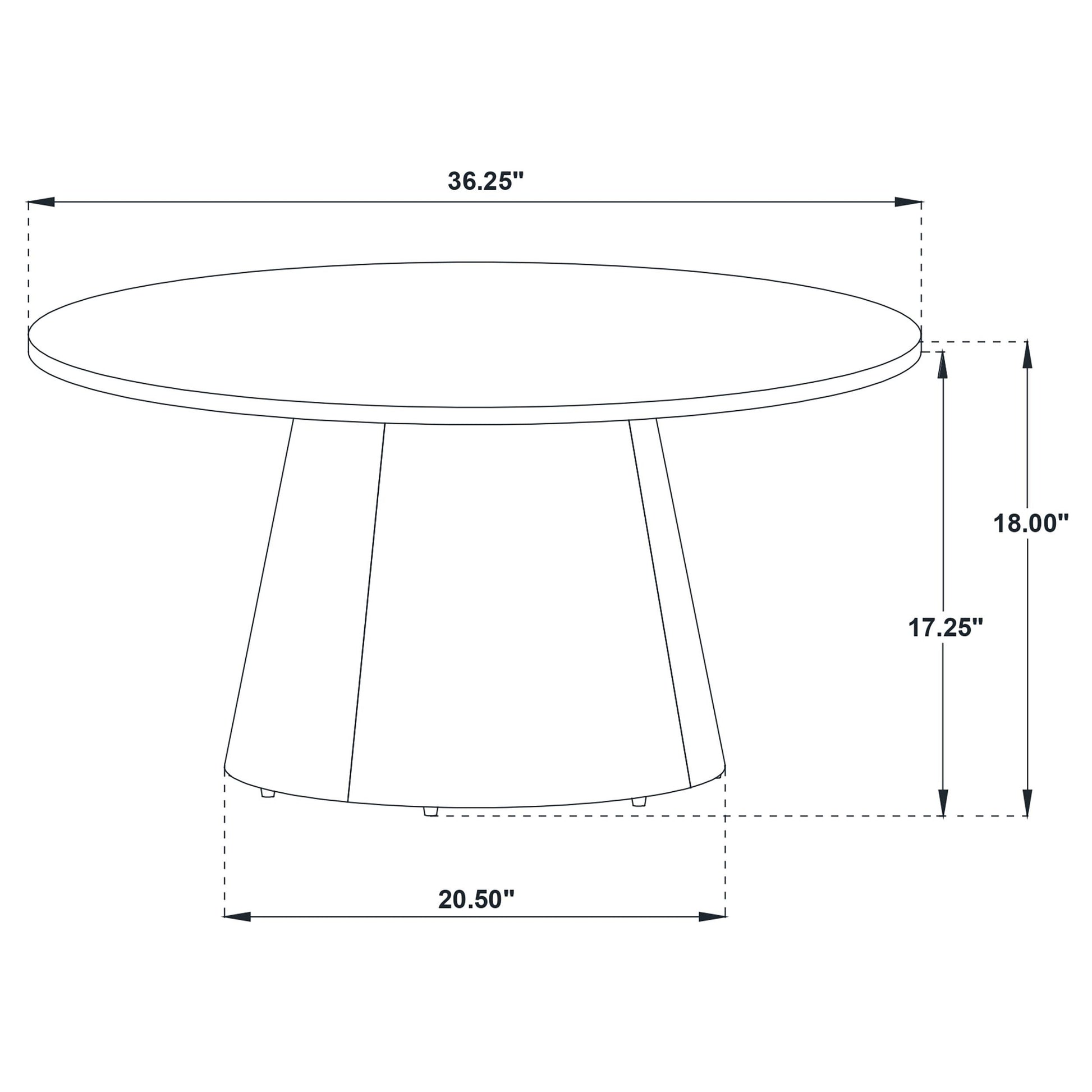  Coaster Furniture Franklin 722978 36-inch Round Pedestal Coffee Table - Grey/Dark Brown IMAGE 5
