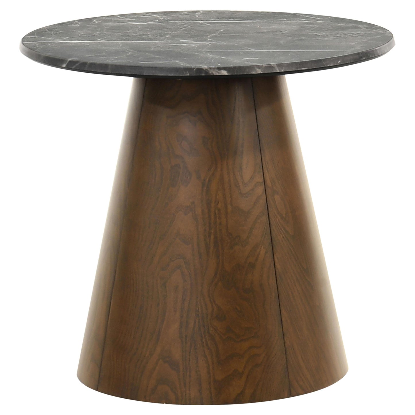  Coaster Furniture Franklin 722978-S2 2-piece Round Pedestal Coffee Table Set - Grey/Dark Brown IMAGE 5