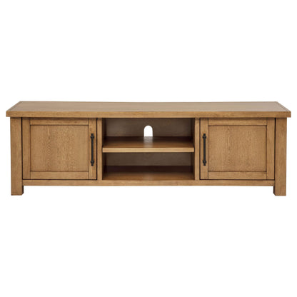  Coaster Furniture Beasley 723323 2-Door 71-Inch Wood TV Stand Media Console - Golden Oak IMAGE 10