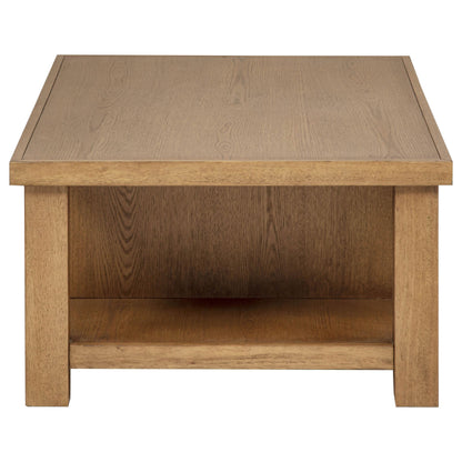  Coaster Furniture Beasley 723328 2-Drawer Wood Coffee Table - Golden Oak IMAGE 5