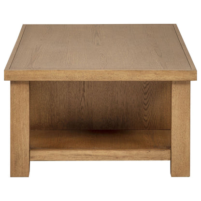  Coaster Furniture Beasley 723328 2-Drawer Wood Coffee Table - Golden Oak IMAGE 6