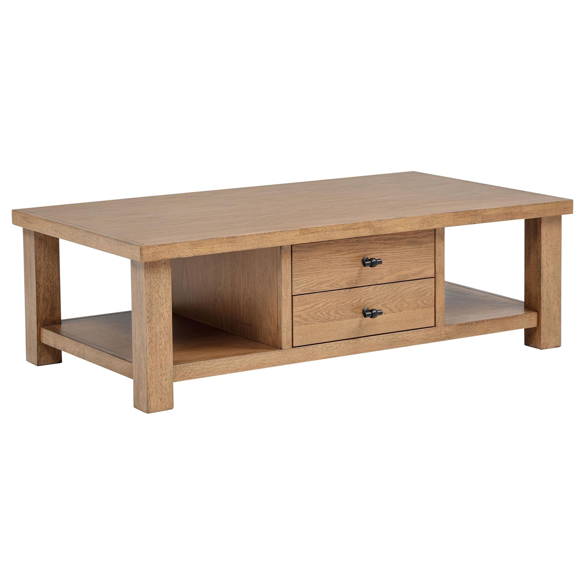  Coaster Furniture Beasley 723328 2-Drawer Wood Coffee Table - Golden Oak IMAGE 8
