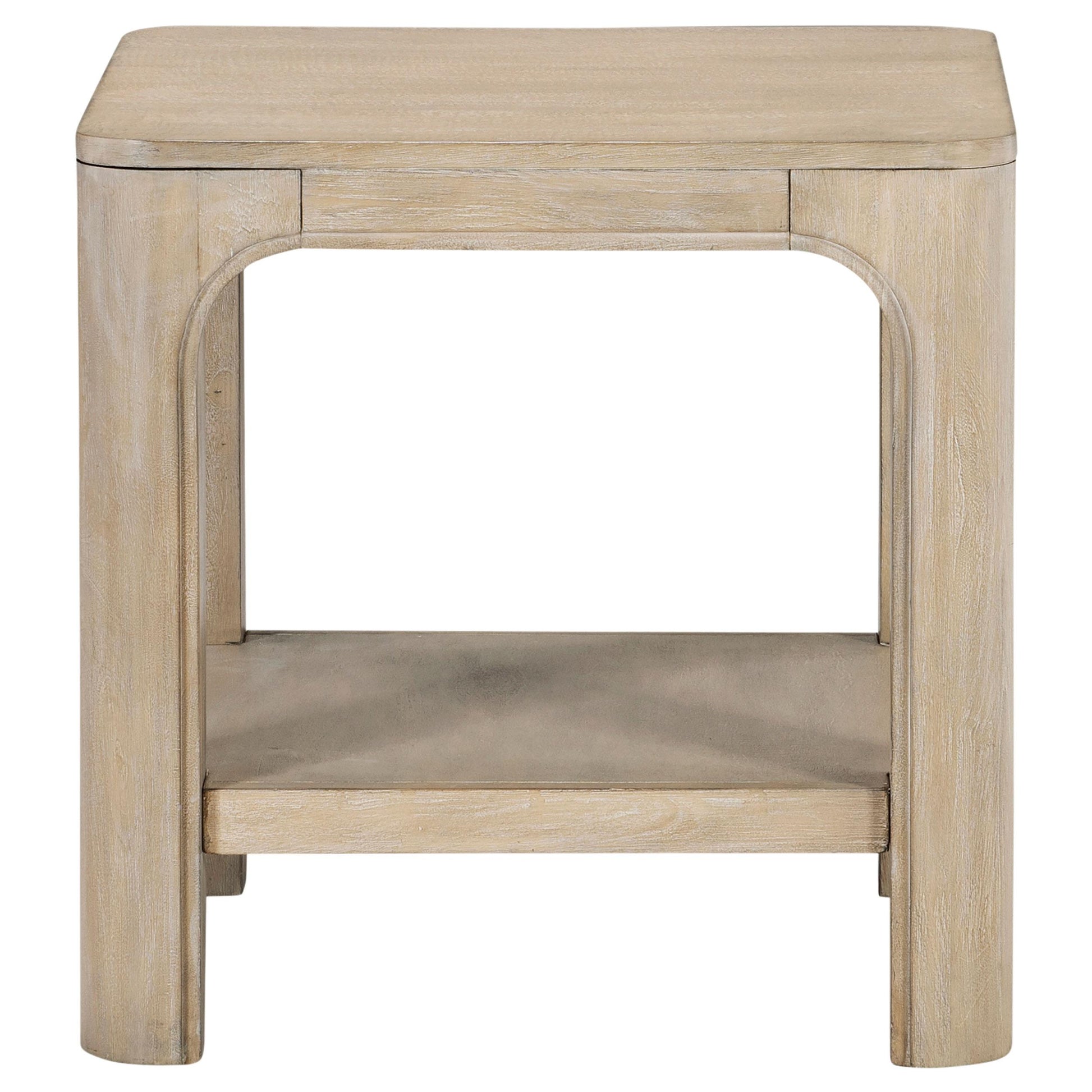  Coaster Furniture Solano 723487 Square Wood End Table with Shelf - Weathered Mango IMAGE 2