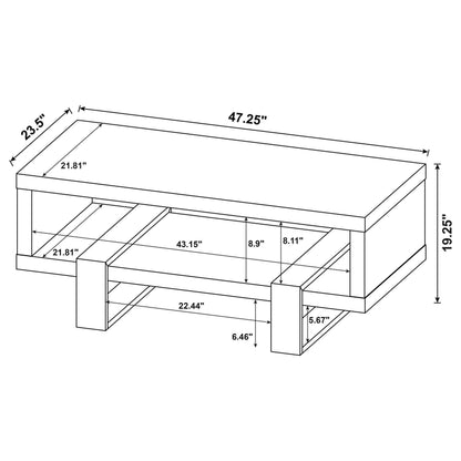  Coaster Furniture Dinard 723678 Engineered Wood Coffee Table - Mango IMAGE 8