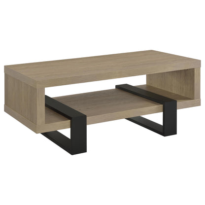  Coaster Furniture Dinard 723688 Engineered Wood Coffee Table - Latte IMAGE 2