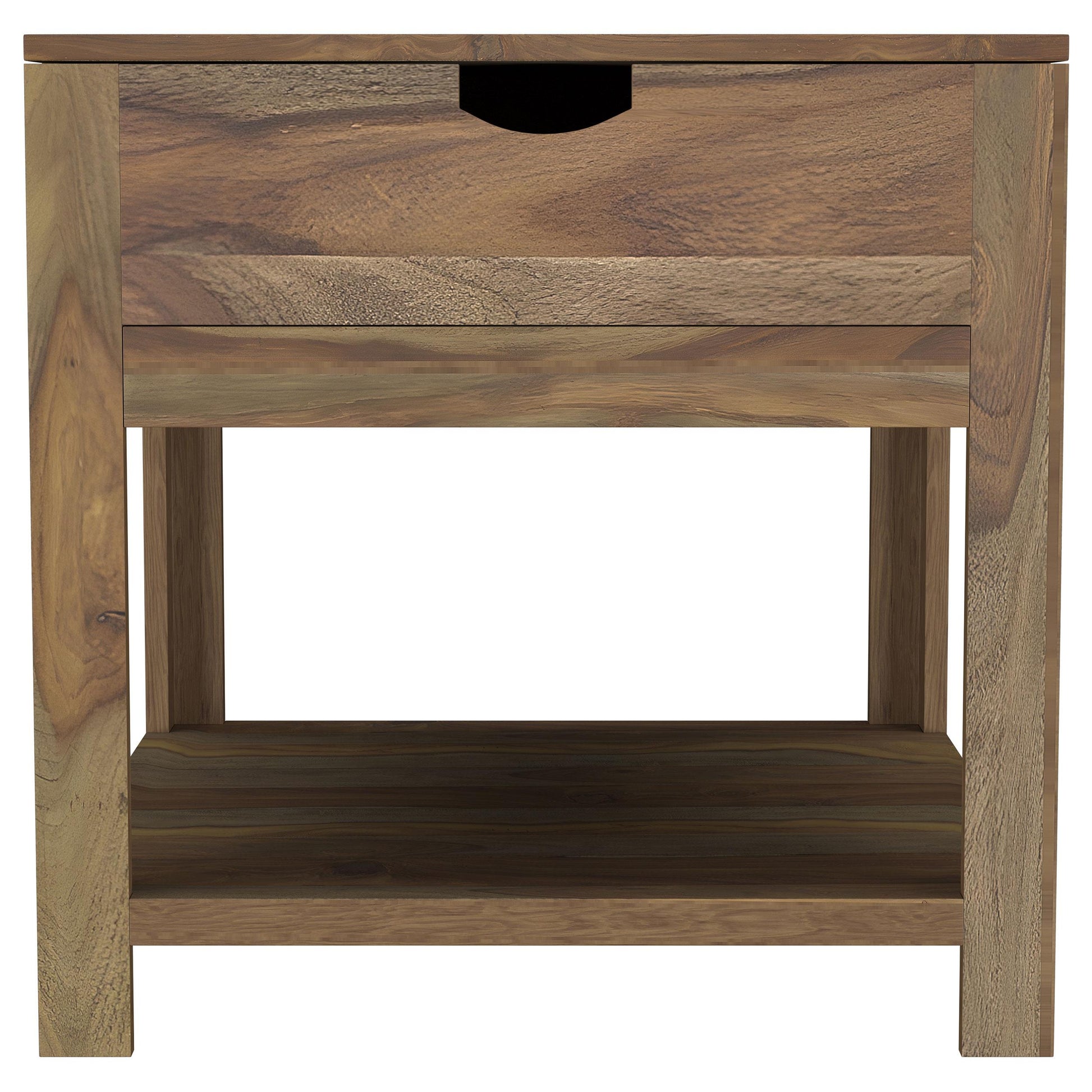  Coaster Furniture Esther 723887 1-drawer Solid Wood End Table - Natural Sheesham IMAGE 6