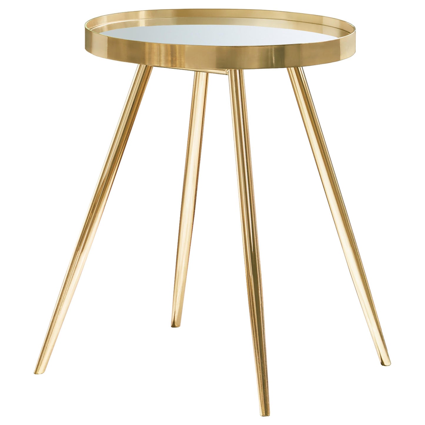  Coaster Furniture Kaelyn 723918-S2 3-piece Round Coffee and End Table Set - Gold IMAGE 1