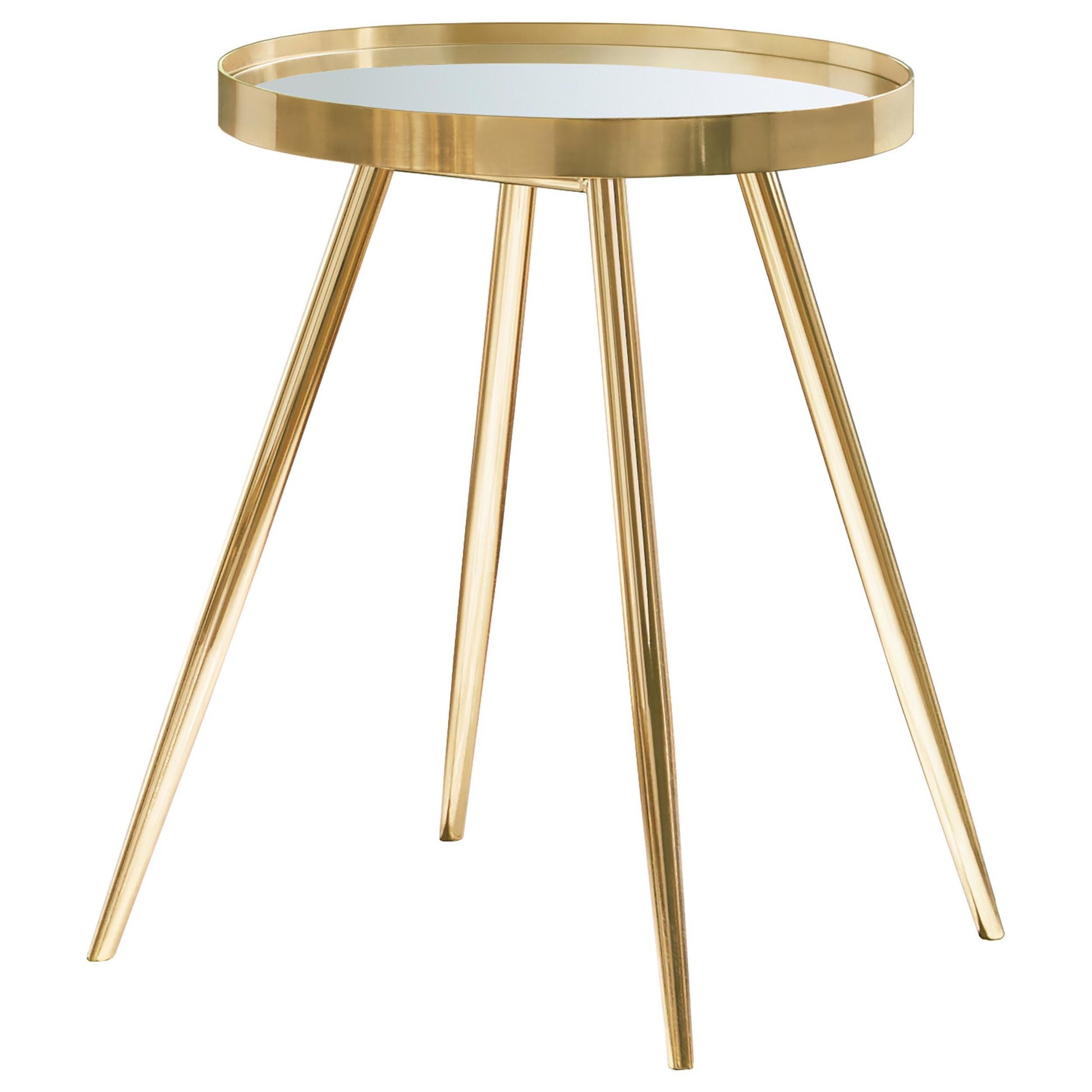  Coaster Furniture Kaelyn 723918-S2 3-piece Round Coffee and End Table Set - Gold IMAGE 1