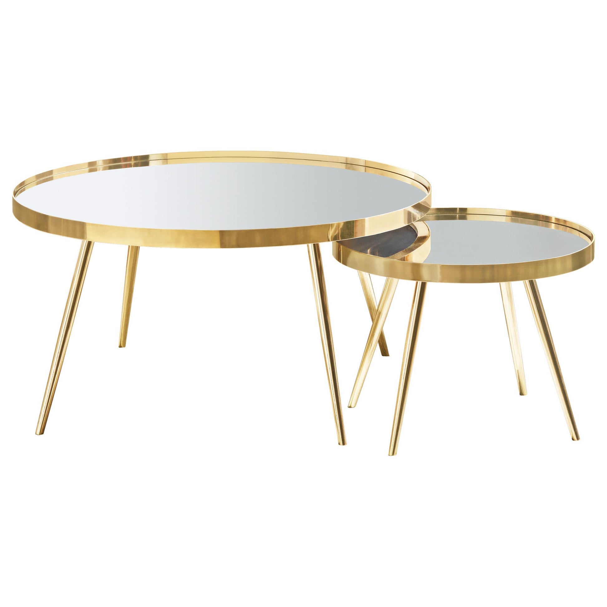  Coaster Furniture Kaelyn 723918-S2 3-piece Round Coffee and End Table Set - Gold IMAGE 5
