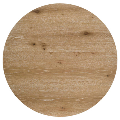  Coaster Furniture Kessler 735988 Round Sculptural Wood Coffee Table - Light Oak IMAGE 5