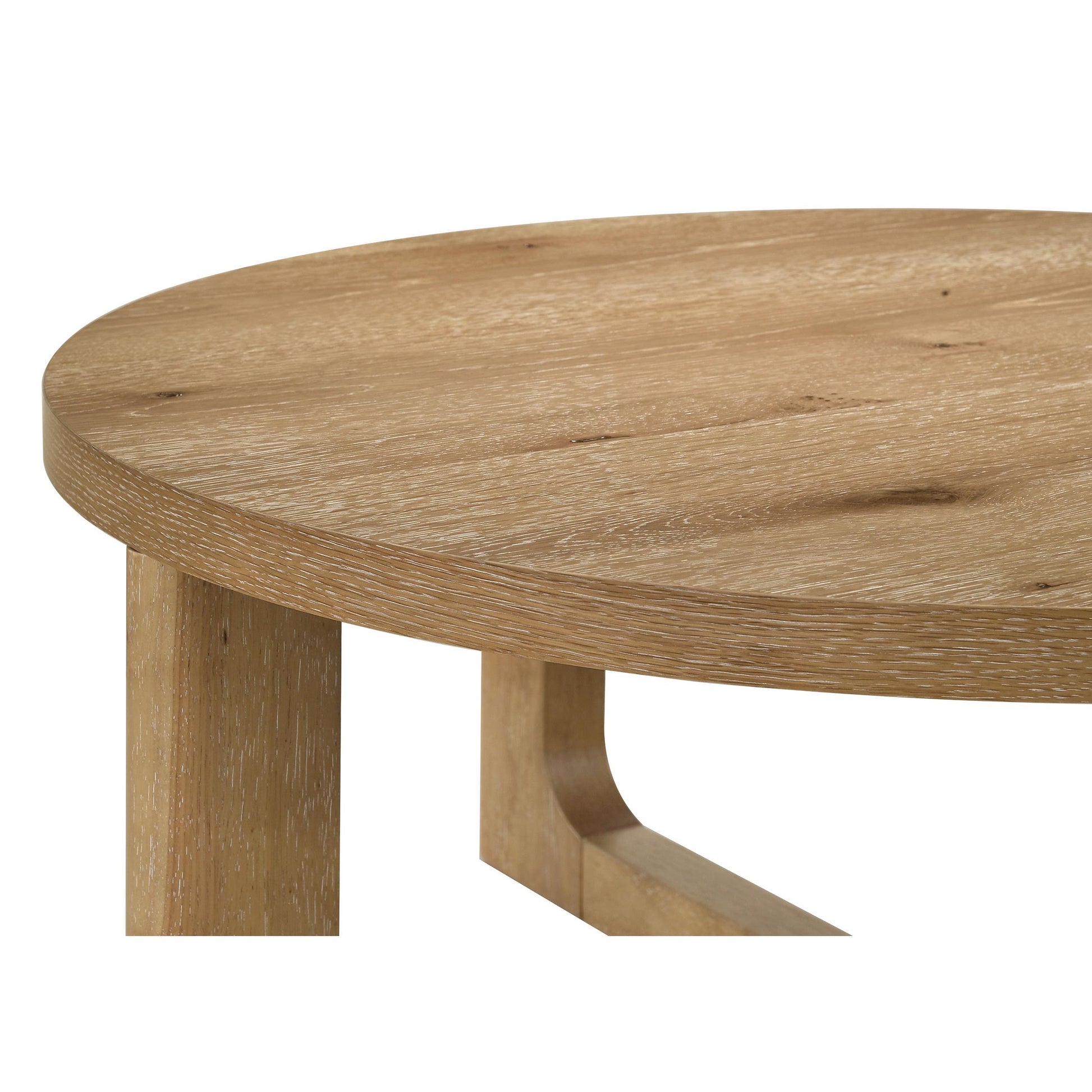  Coaster Furniture Kessler 735988-S2 2-piece Round Sculptural Wood Coffee Table Set - Light Oak IMAGE 8