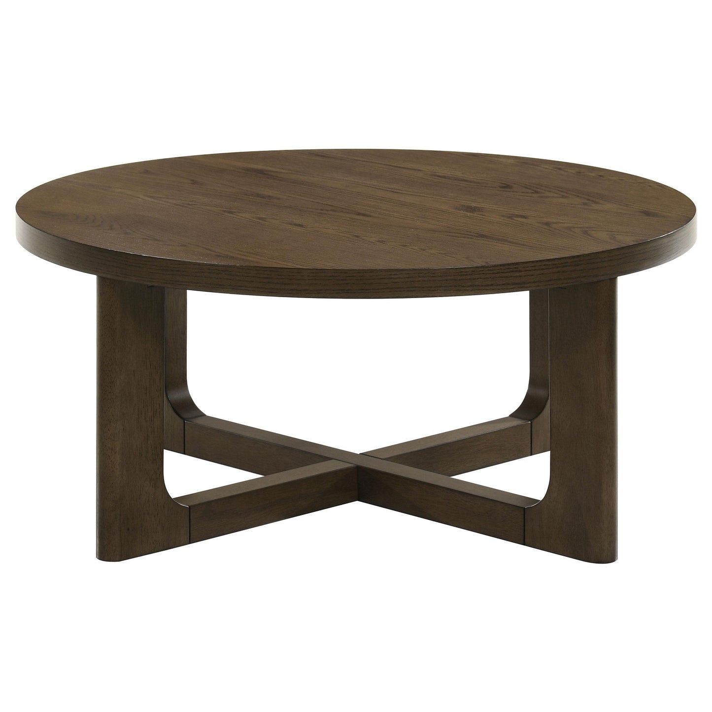  Coaster Furniture Kessler 735998-S2 2-piece Round Sculptural Wood Coffee Table Set - Brown IMAGE 11
