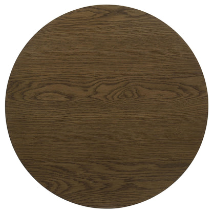  Coaster Furniture Kessler 735998-S3 3-piece Round Sculptural Wood Coffee Table Set - Brown IMAGE 4