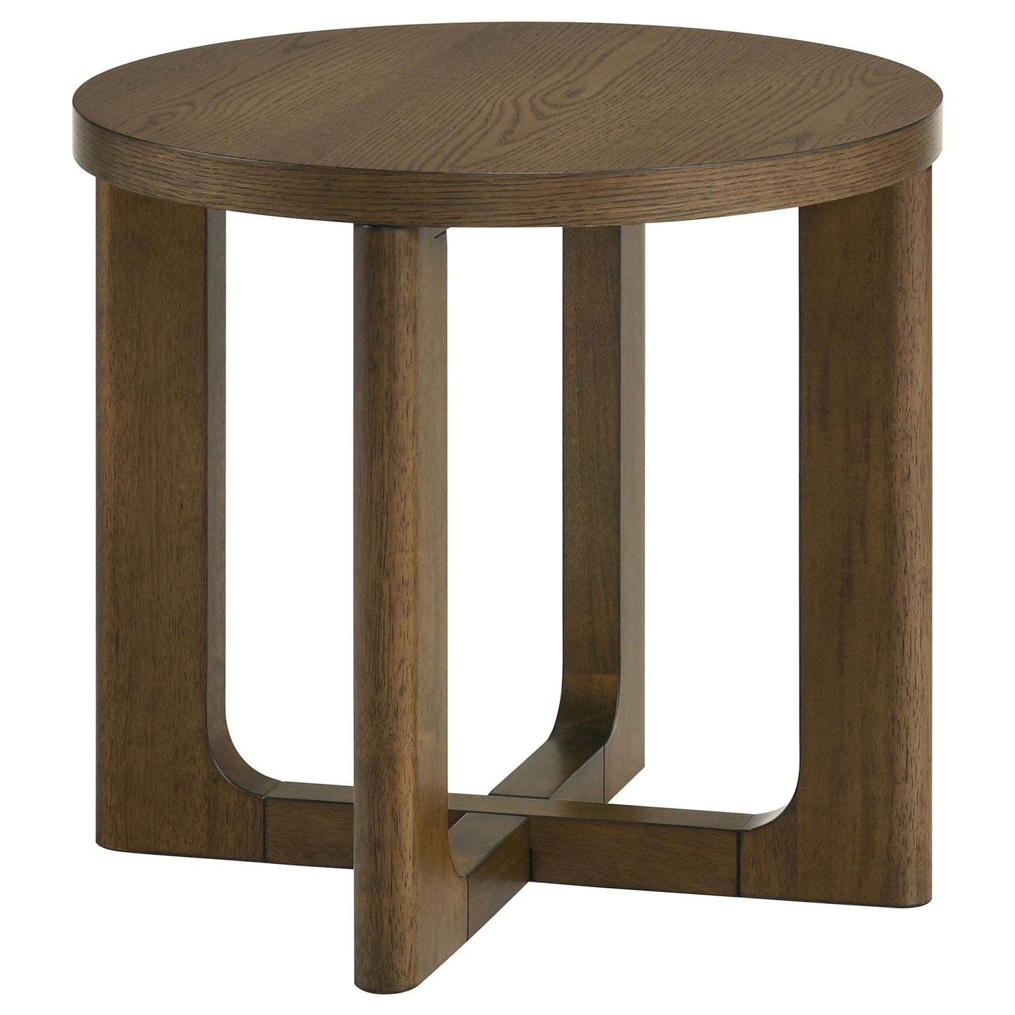  Coaster Furniture Kessler 735998-S3 3-piece Round Sculptural Wood Coffee Table Set - Brown IMAGE 9