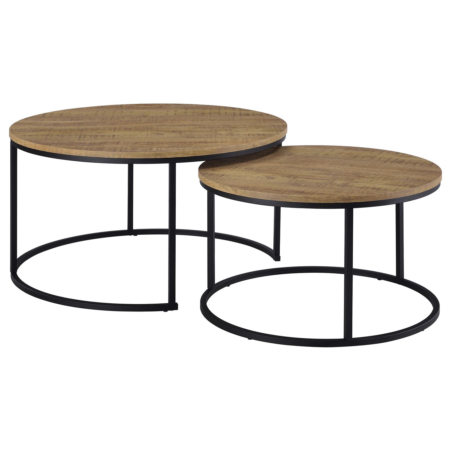  Coaster Furniture Lainey 736030 2-piece Round Nesting Coffee Table - Mango IMAGE 1