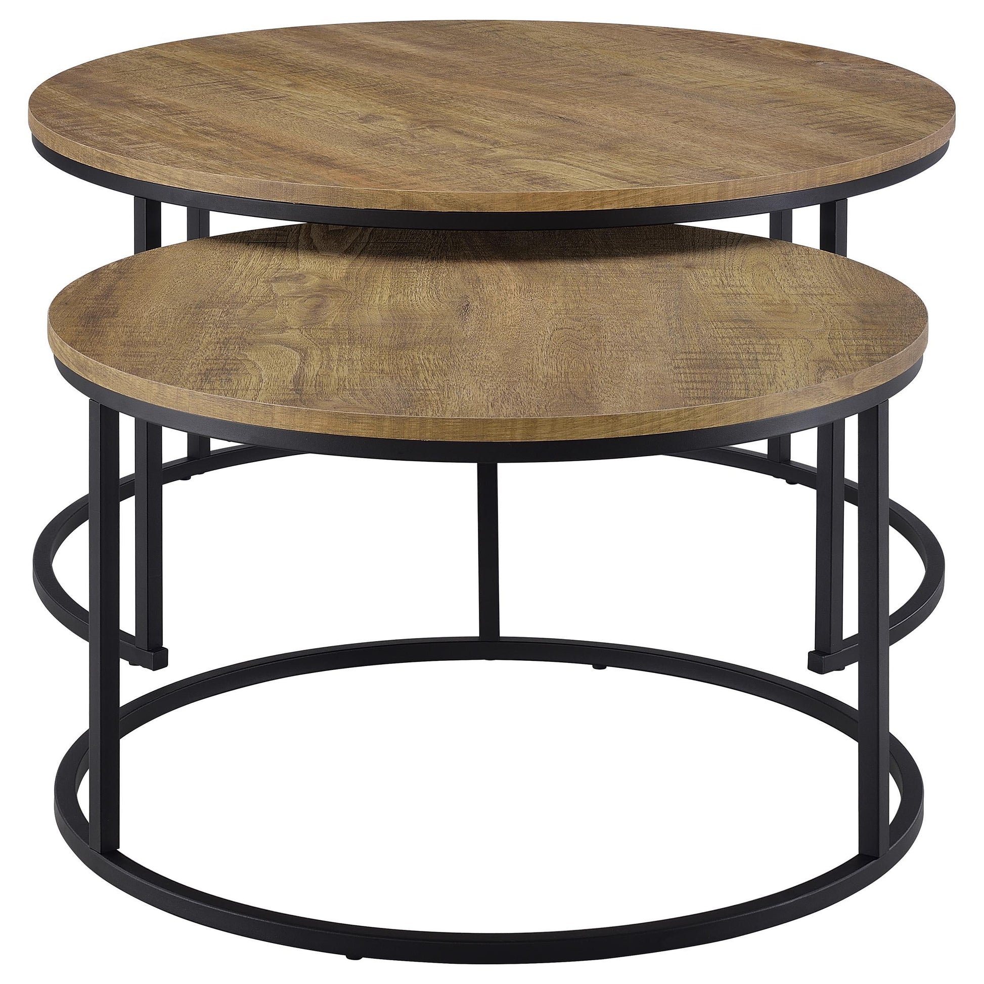 Coaster Furniture Lainey 736030 2-piece Round Nesting Coffee Table - Mango IMAGE 8