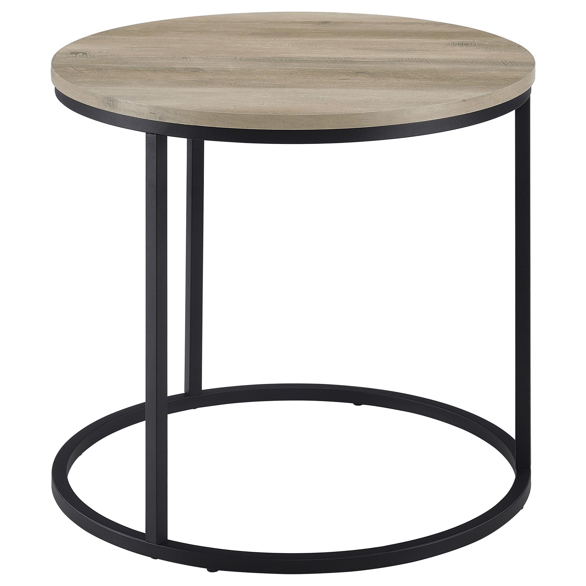  Coaster Furniture Lainey 736047 Round Occasional End Table - Distressed Pine IMAGE 3