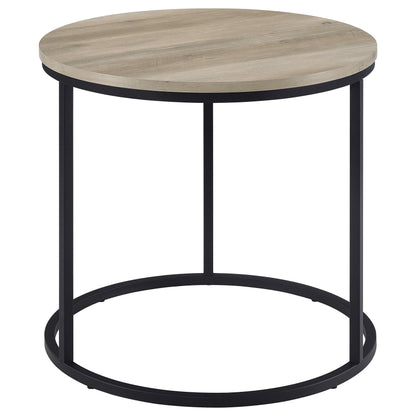  Coaster Furniture Lainey 736047 Round Occasional End Table - Distressed Pine IMAGE 7