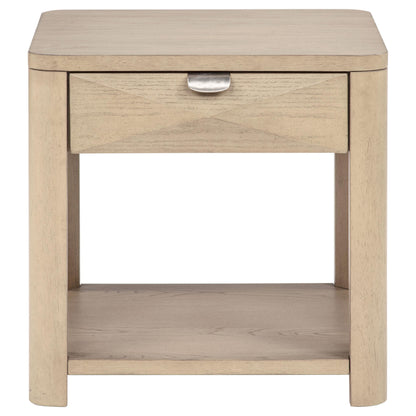  Coaster Furniture Marcelo 736057 Wood End Table with Drawer and Shelf - Light Elm IMAGE 13