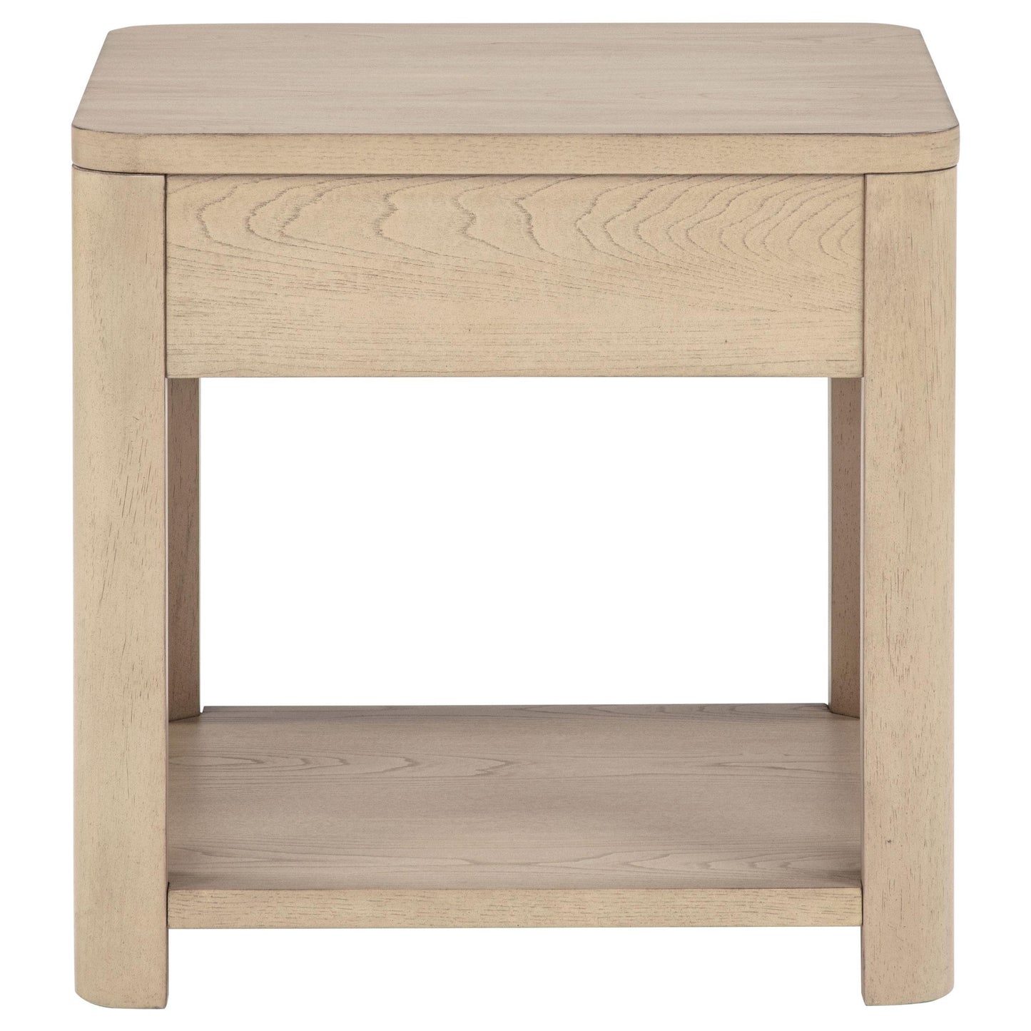  Coaster Furniture Marcelo 736057 Wood End Table with Drawer and Shelf - Light Elm IMAGE 5