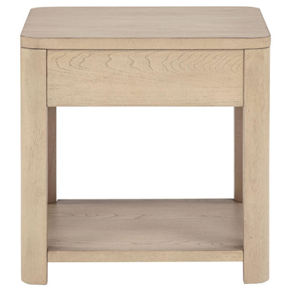  Coaster Furniture Marcelo 736057 Wood End Table with Drawer and Shelf - Light Elm IMAGE 5