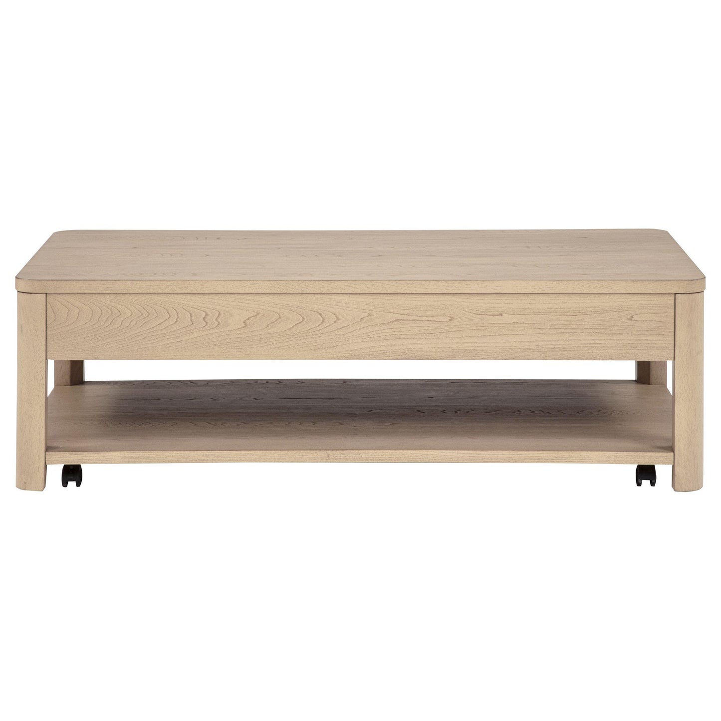  Coaster Furniture Marcelo 736058 Wood Coffee Table with 2 Drawers and Shelf - Light Elm IMAGE 7