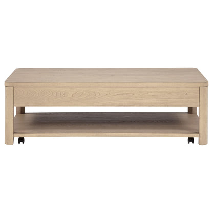  Coaster Furniture Marcelo 736058 Wood Coffee Table with 2 Drawers and Shelf - Light Elm IMAGE 7