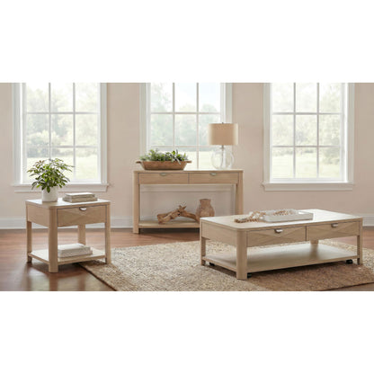  Coaster Furniture Marcelo 736059 Sofa Console Table with 2 Drawers and Shelf - Light Elm IMAGE 15