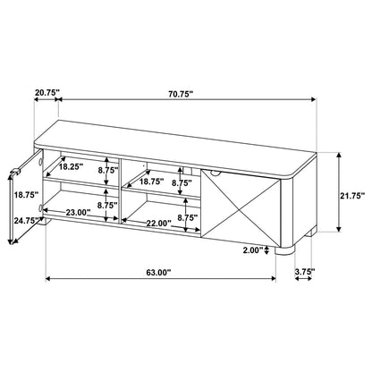  Coaster Furniture Marcelo 736063 71-inch TV Stand Media Console - Coffee IMAGE 14
