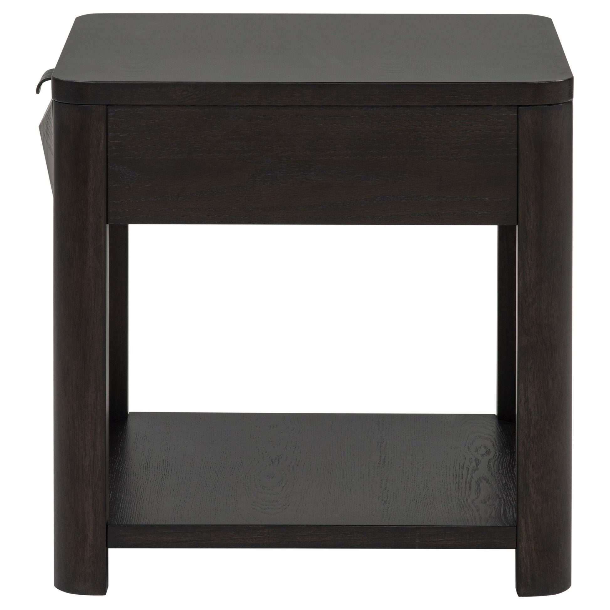  Coaster Furniture Marcelo 736067 Wood End Table with Drawer and Shelf - Coffee IMAGE 2