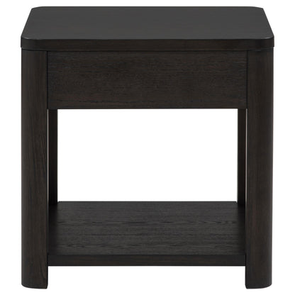  Coaster Furniture Marcelo 736067 Wood End Table with Drawer and Shelf - Coffee IMAGE 8