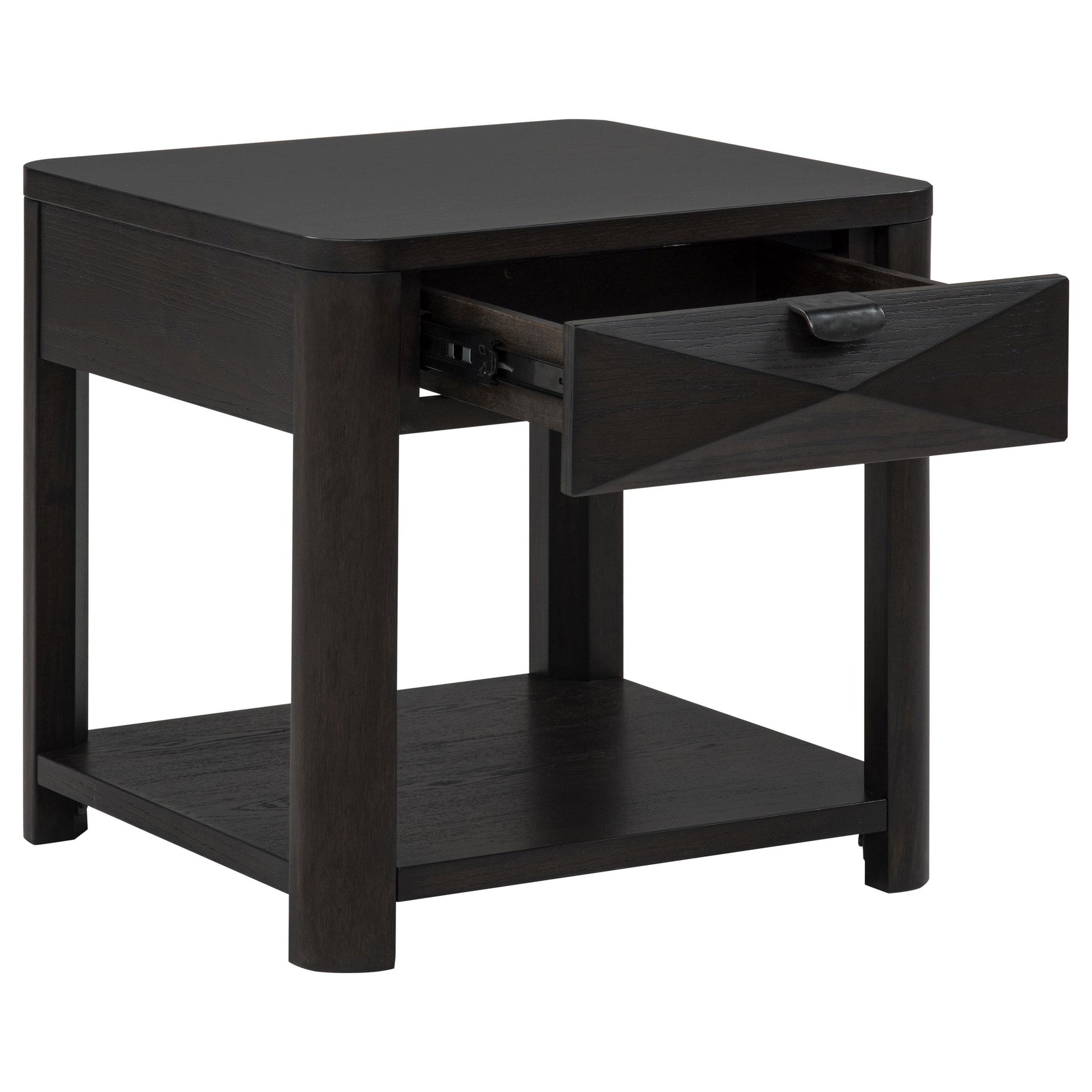  Coaster Furniture Marcelo 736067 Wood End Table with Drawer and Shelf - Coffee IMAGE 9