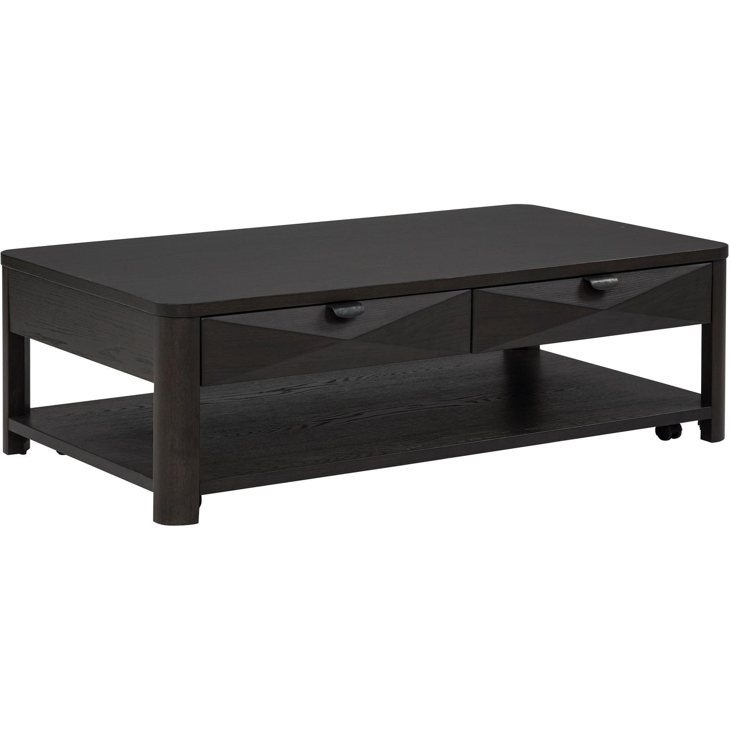  Coaster Furniture Marcelo 736068 Wood Coffee Table with 2 Drawers and Shelf - Coffee IMAGE 1