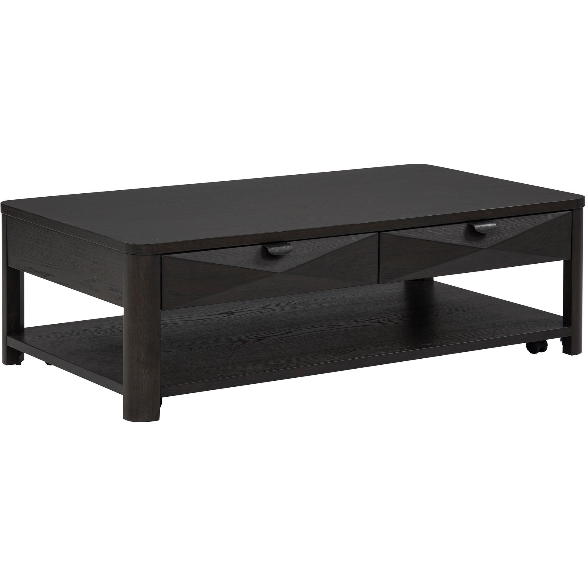  Coaster Furniture Marcelo 736068 Wood Coffee Table with 2 Drawers and Shelf - Coffee IMAGE 1