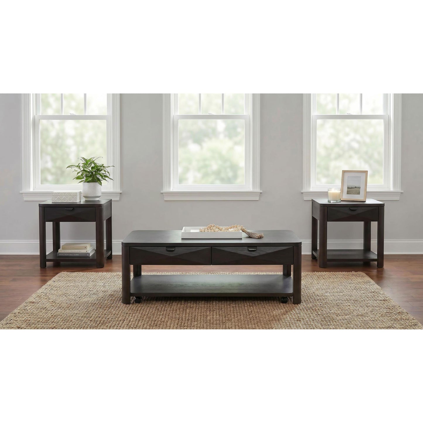  Coaster Furniture Marcelo 736068 Wood Coffee Table with 2 Drawers and Shelf - Coffee IMAGE 16