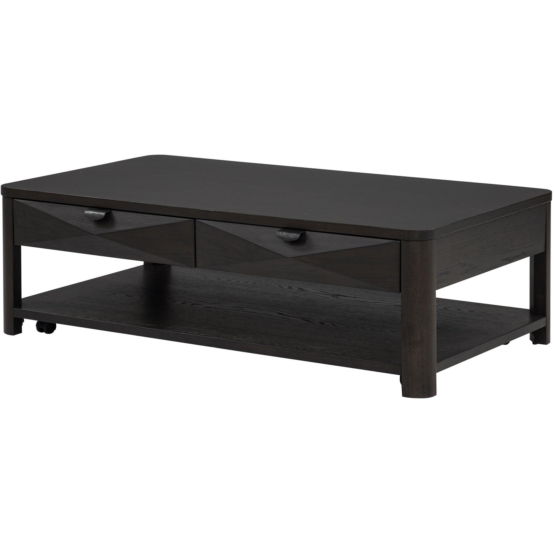  Coaster Furniture Marcelo 736068 Wood Coffee Table with 2 Drawers and Shelf - Coffee IMAGE 5